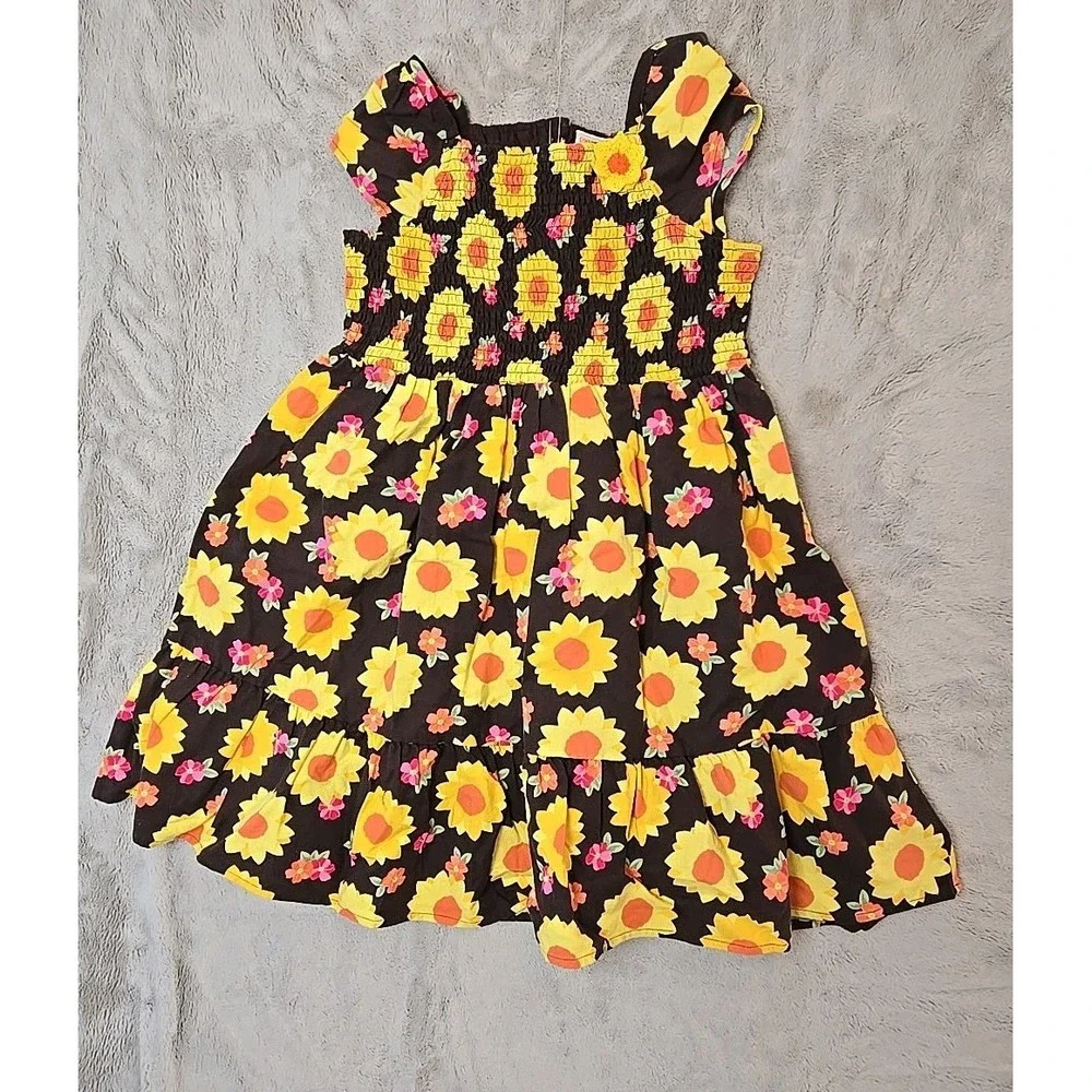 Gymboree Sunflower Dress Girl Size 12 100% Cotton‎